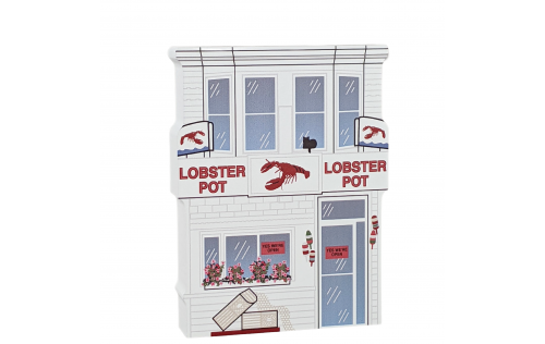 Lobster Pot Restaurant, Provincetown, Massachusetts, Cape Cod. Handcrafted in the USA 3/4" thick wood by Cat’s Meow Village.