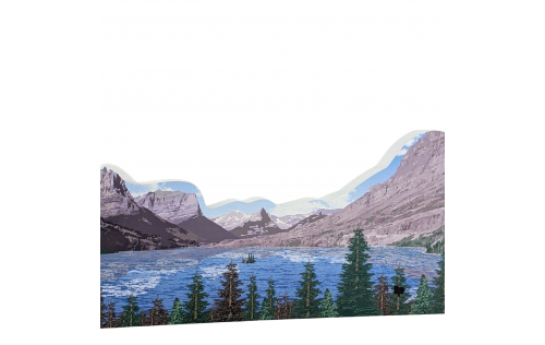 Wild Goose Island, Glacier National Park, Montana. Handcrafted in the USA 3/4" thick wood by Cat’s Meow Village.