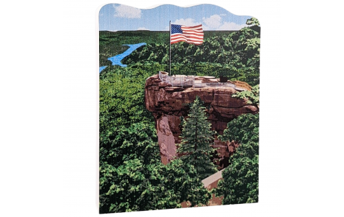 Wooden replica of Chimney Rock in North Carolina to add to your home decor. Handcrafted in the USA by The Cat's Meow Village.