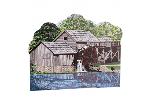 Add this wooden replica of Mabry Mill, Blue Ridge Parkway, Virginia, to your home decor. Handcrafted by The Cat's Meow Village in the USA.