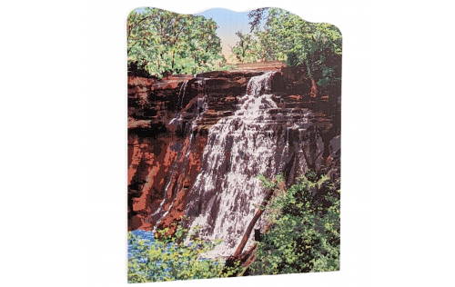 Brandywine Falls souvenir handcrafted in 3/4" thick wood by The Cat's Meow Village in the USA.
