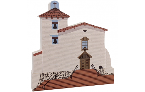 Mission San Jose, Fremont, California. Handcrafted in the USA 3/4" thick wood by Cat’s Meow Village.