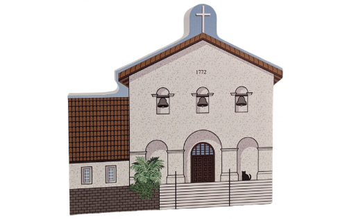 Mission San Luis Obispo, San Luis Obispo, California. Handcrafted in the USA 3/4" thick wood by Cat’s Meow Village.