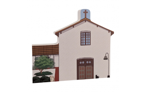 Mission San Miguel Arcangel, California. Handcrafted in the USA 3/4" thick wood by Cat’s Meow Village.