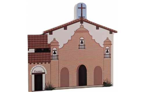 Mission San Antonio De Padua, Jolon, California. Handcrafted in the USA 3/4" thick wood by Cat’s Meow Village.