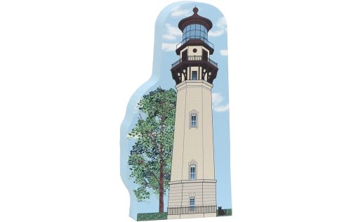 Cat's Meow Village handcrafted wooden replica of the Staten Island Lighthouse on Staten Island, New York