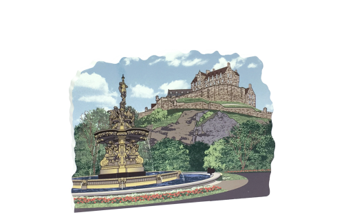 Remember your trip to Edinburgh Castle with this 3/4" thick wooden replica you can place on your bookshelf, desk, windowsill, shelf or ledge above your doorway. Handcrafted in the USA by The Cat's Meow Village.