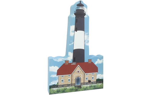 Get your paws on this Fire Island Lighthouse from Captree Island, NY. Add it to your home decor to remind you of the 192 steps you climbed to the top. Handcrafted in the USA by The Cat's Meow Village.