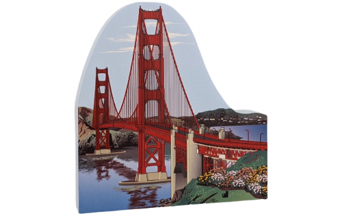 Golden Gate Bridge, Golden Gate National Recreation Area, handcrafted in wood as a keepsake of  your trip.