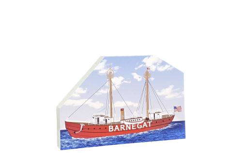 Lightship Barnegat, LV79, Camden, New Jersey. Handcrafted in the USA 3/4" thick wood by Cat’s Meow Village.
