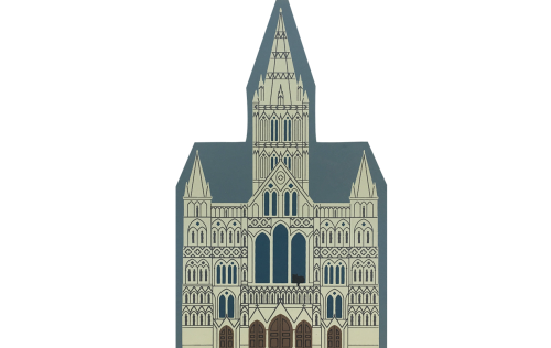 Vintage Salisbury Cathedral from English Traveler Series handcrafted from 3/4" thick wood by The Cat's Meow Village in the USA