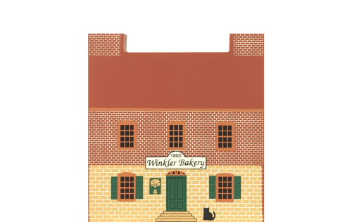 Vintage Winkler Bakery from Series VII handcrafted from 3/4" thick wood by The Cat's Meow Village in the USA