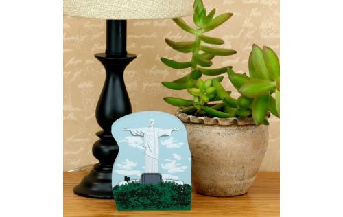 Christ The Redeemer keepsake handcrafted of 3/4" thick wood to add to your home decor. By The Cat's Meow Village