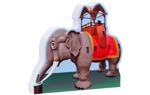 Handcrafted 3/4" thick wooden replica of Lucy the Elephant located in Margate City, New Jersey