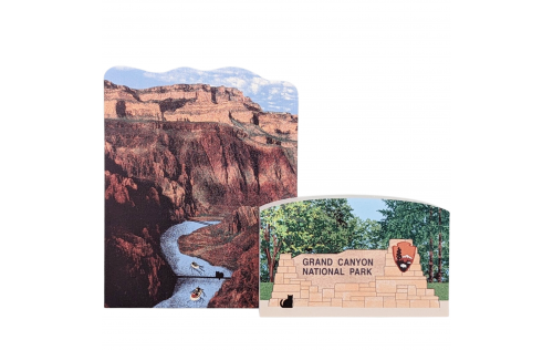 Souvenirs of the Grand Canyon National Park in Arizona. Handcrafted of 3/4" thick wood in the USA by The Cat's Meow Village.