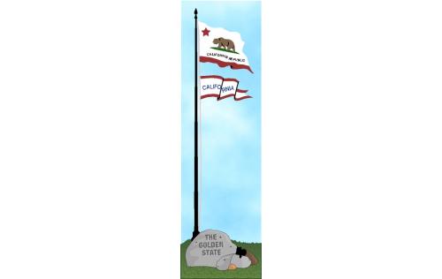Cat's Meow State Flag representing California