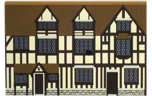 Shakespeare's Birthplace in Stratford Upon Avon handcrafted in wood by The Cat's Meow Village