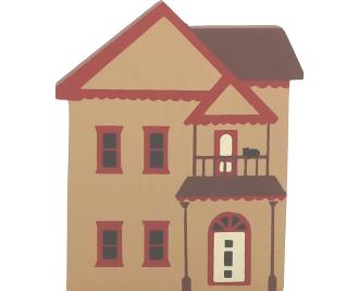 Vintage Victorian House from Series I handcrafted from 3/4" thick wood by The Cat's Meow Village in the USA