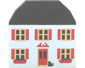 Vintage Brocke House from Series II handcrafted from 3/4" thick wood by The Cat's Meow Village in the USA