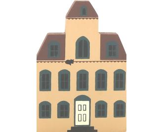 Vintage Eaton House from Series II handcrafted from 3/4" thick wood by The Cat's Meow Village in the USA