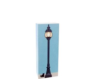 Cute wooden lamppost can be popped into a Cat's Meow display to add a Village feel.