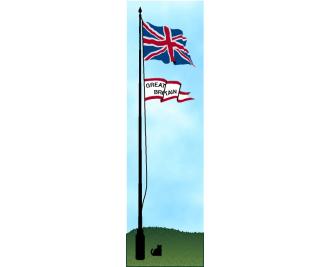 Cat's Meow wooden souvenir of the Union Jack Flag of Great Britian