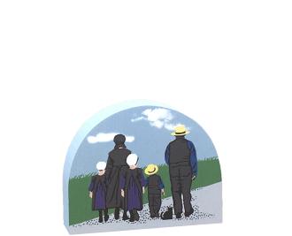 Amish Family from Amish Country handcrafted by The Cat's Meow Village. Handcrafted in our Wooster, Ohio workshop form 3/4" thick wood.
