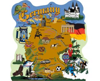 Map of Germany, Alps, Munich, Oktoberfest, Rhine River, Black Forest, Heidelberg