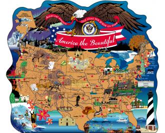 United States Of America Map, USA, America The Beautiful