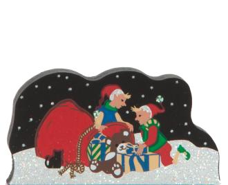 Packing Santa's Bag, Santa, elves, North Pole, winter, Christmas