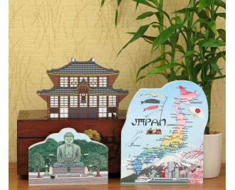 Purchase our Japan landmark keepsakes as a set and save $4. Handcrafted of 3/4" thick wood in the USA.