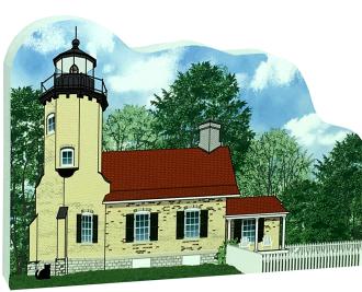 Get your paws on this White River Lighthouse if you are a lighthouse lover! Handcrafted of 3/4" thick wood by The Cat's Meow Village. Made in the USA.