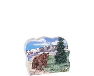 The Big Five Grizzly Bear, Alaska. Handcrafted in the USA 3/4" thick wood by Cat’s Meow Village.