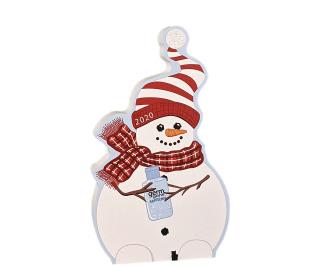 Add this 2020 snowman to your holiday decor or give it as a gift to remember the year of COVID, pandemic and quarantine. Handcrafted of 3/4" thick wood by the Cat's Meow Village in the USA.