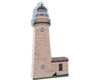 Erie Land Lighthouse, Erie, Pennsylvania. Handcrafted in the USA 3/4" thick wood by Cat’s Meow Village.