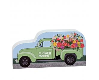 Add this Flower Market vintage truck to you decor and imagine all those wonderful flower smells! Handcrafted in the USA by The Cat's Meow Village.