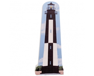 Wooden Replica of New Cape Henry Lighthouse Virginia Beach, Virginia. Handcrafted by Cats Meow Village in USA.