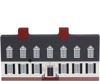 Vintage Raleigh Tavern from Williamsburg Series handcrafted from 3/4" thick wood by The Cat's Meow Village in the USA