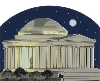 Jefferson Memorial Night Scene, Natl Mall & Memorial Parks, Washington DC,  Declaration of Independence