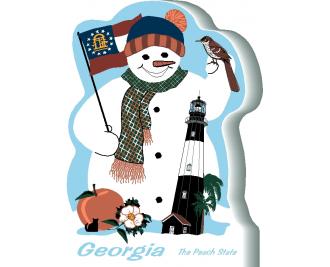 Georgia State Snowman handcrafted and made in the USA.