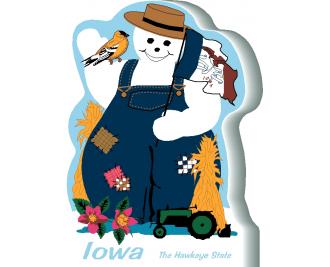Iowa State Snowman handcrafted and made in the USA.