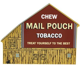 Vintage Chew Mail Pouch Tobacco Barn from America's Back Roads Series I handcrafted from 3/4" thick wood by The Cat's Meow Village in the USA