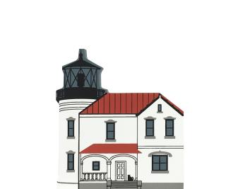 Vintage Admiralty Head Lighthouse from Lighthouse Series handcrafted from 3/4" thick wood by The Cat's Meow Village in the USA