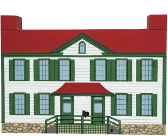 Vintage Becky Thatcher House from Mark Twain's Hannibal Series handcrafted from 3/4" thick wood by The Cat's Meow Village in the USA