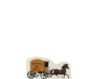 Vintage Dairy Wagon from Accessories handcrafted from 1/2" thick wood by The Cat's Meow Village in the USA
