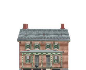 Vintage Firestone Farmhouse from Greenfield Village Christmas Series handcrafted from 3/4" thick wood by The Cat's Meow Village in the USA