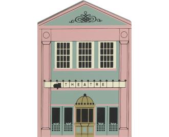 Vintage Garden Theatre from Main Street Series handcrafted from 3/4" thick wood by The Cat's Meow Village in the USA