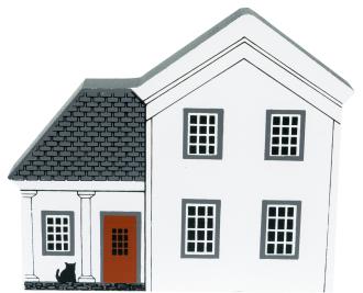 Vintage Grimm's Farmhouse from Fall Series handcrafted from 3/4" thick wood by The Cat's Meow Village in the USA