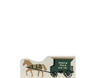 Vintage Ice Wagon from Accessories handcrafted from 1/2" thick wood by The Cat's Meow Village in the USA