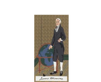 Vintage James Monroe from Presidential Portraits Series handcrafted from 3/4" thick wood by The Cat's Meow Village in the USA